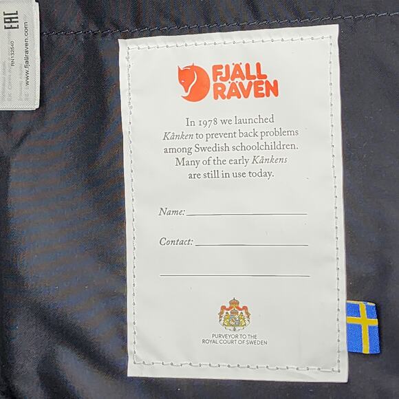 Fjallraven Kanke Water Resistant Black Travel School 13\